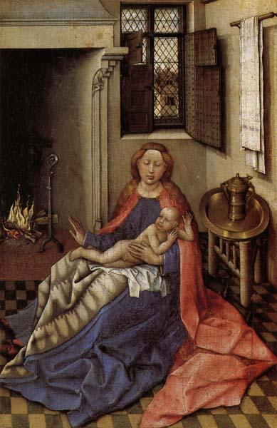 Robert Campin Madonna and Child Befor a Fireplace Sweden oil painting art